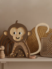 Little Lights Monkey Night Light | Jungle Brown