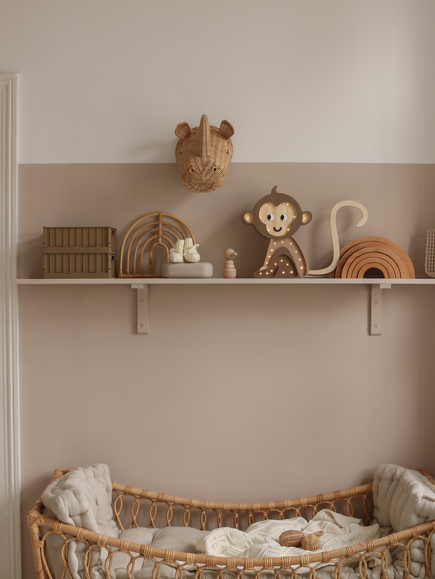Little Lights Monkey Night Light | Jungle Brown