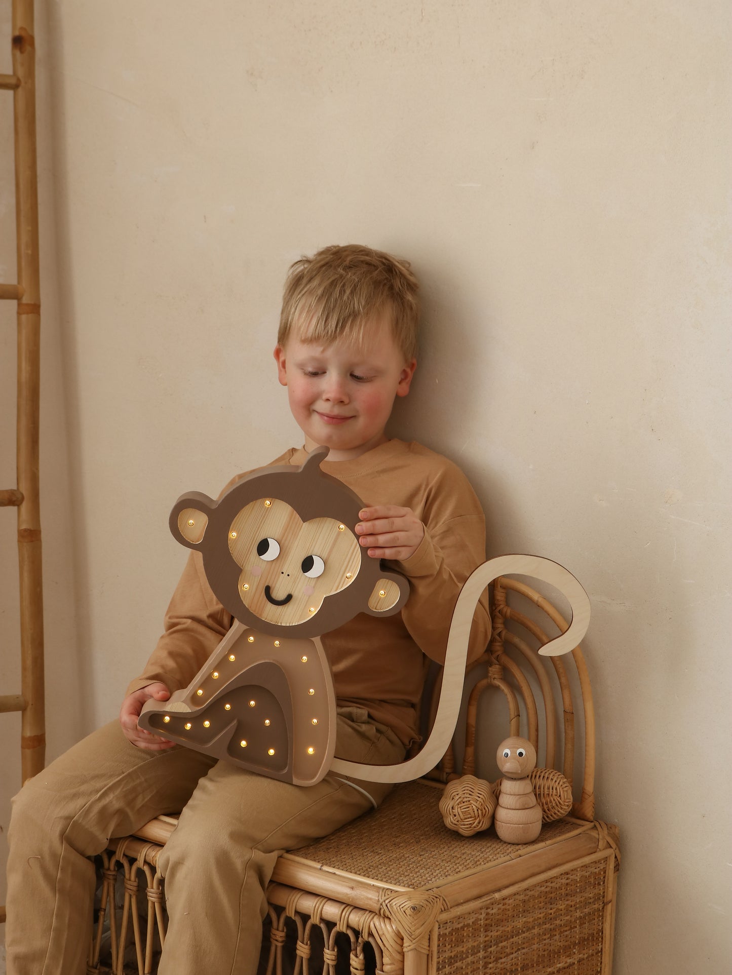 Little Lights Monkey Night Light | Jungle Brown