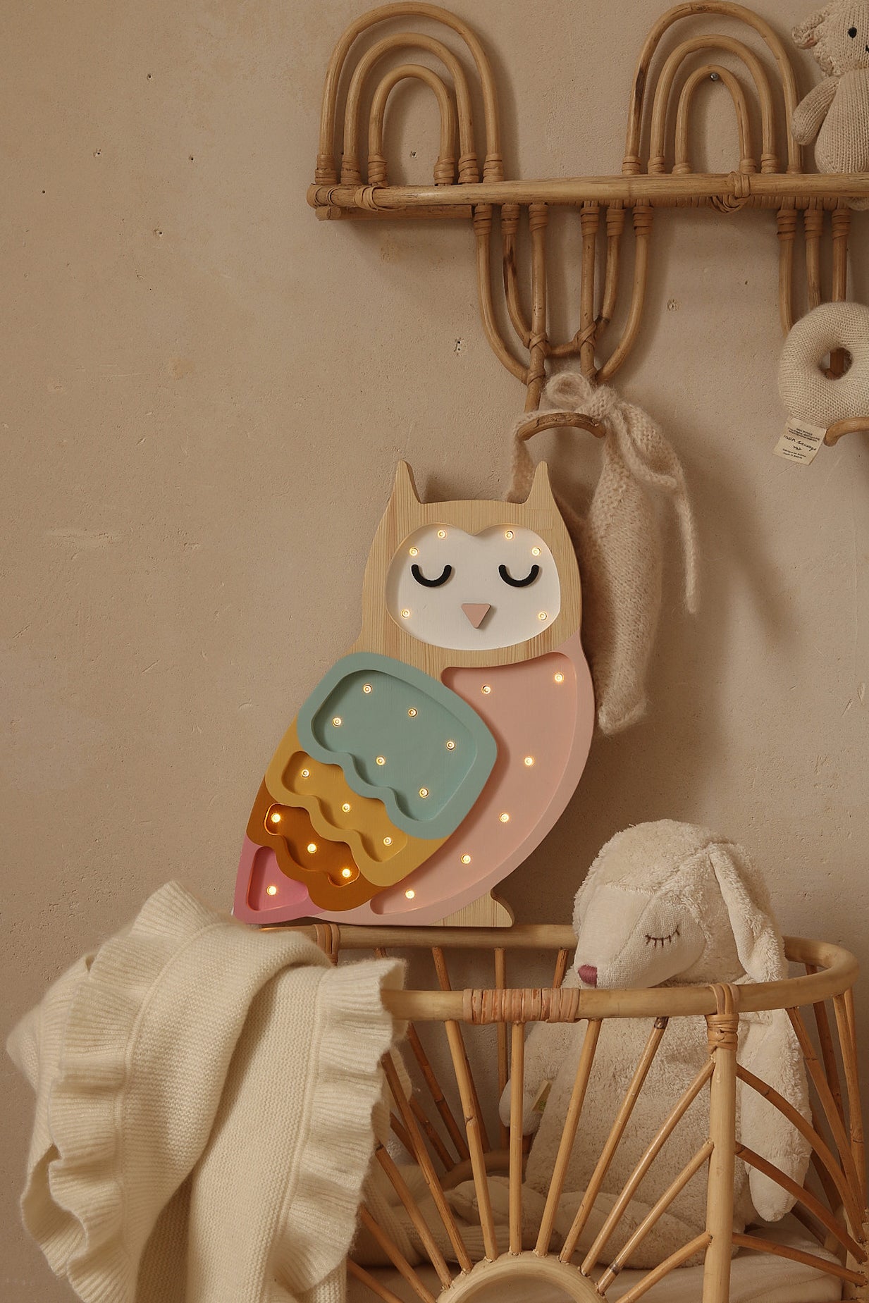 Little Lights Owl Night Light | Retro Rainbow