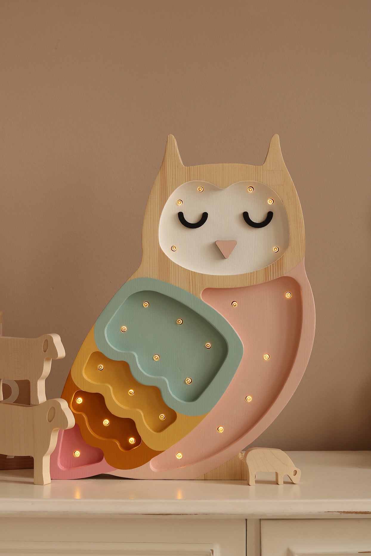 Little Lights Owl Night Light | Retro Rainbow