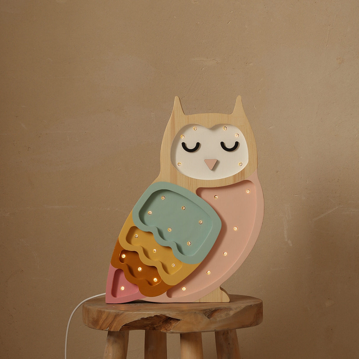 Little Lights Owl Night Light | Retro Rainbow