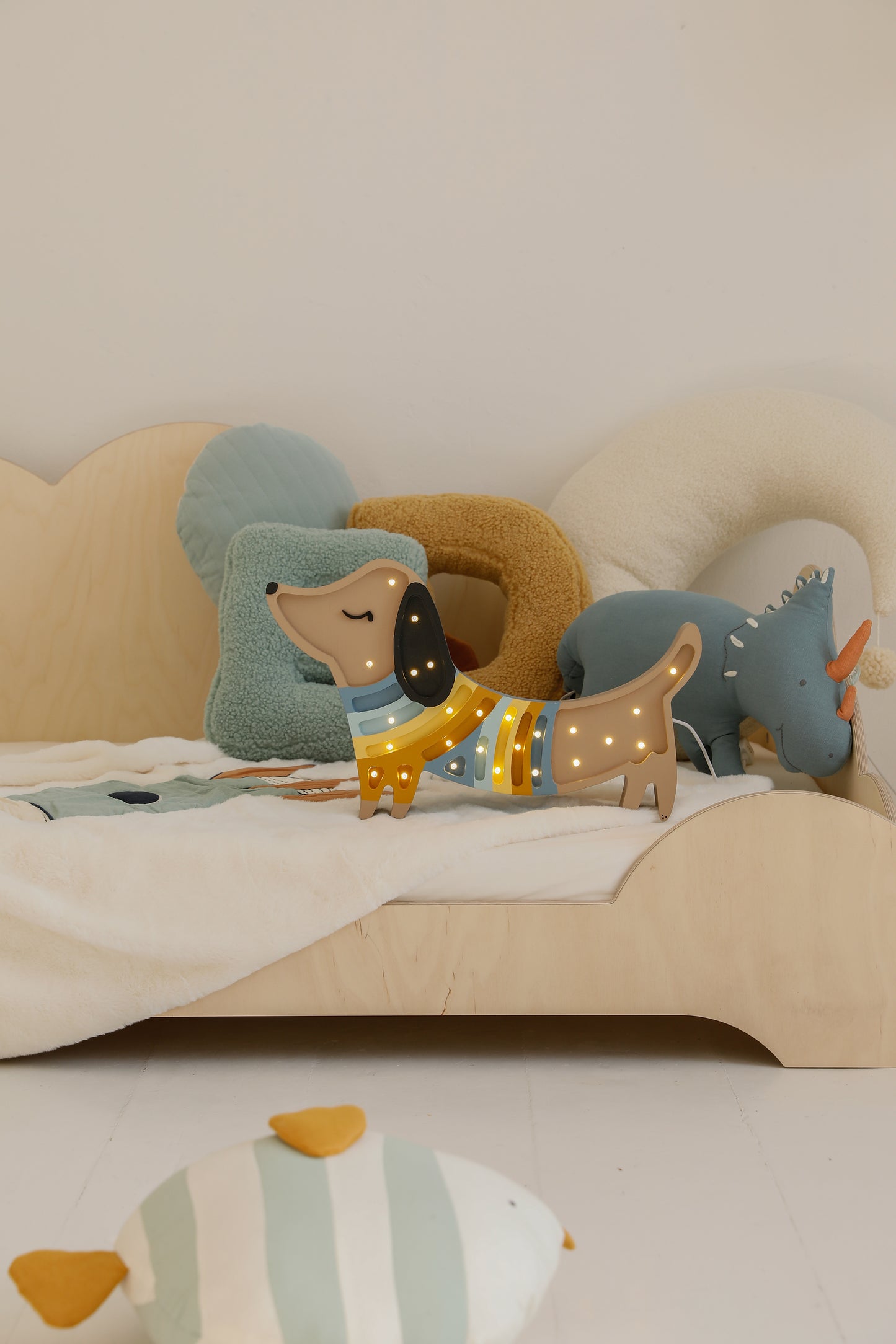 Little Lights Puppy Dachshund Night Light | Cracow Stripes