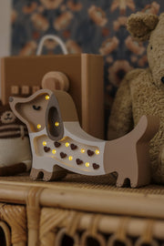 Little Lights Puppy Dachshund Mini Night Light | Chocolate Heart