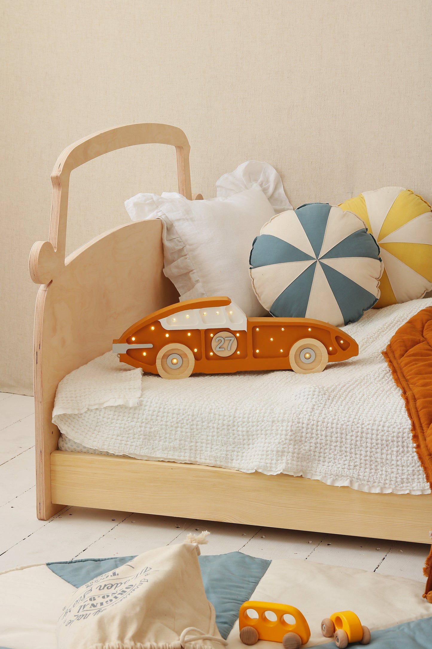 Little Lights Race Car Night Light | Mustard
