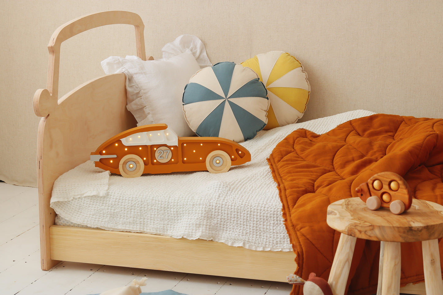 Little Lights Race Car Night Light | Mustard