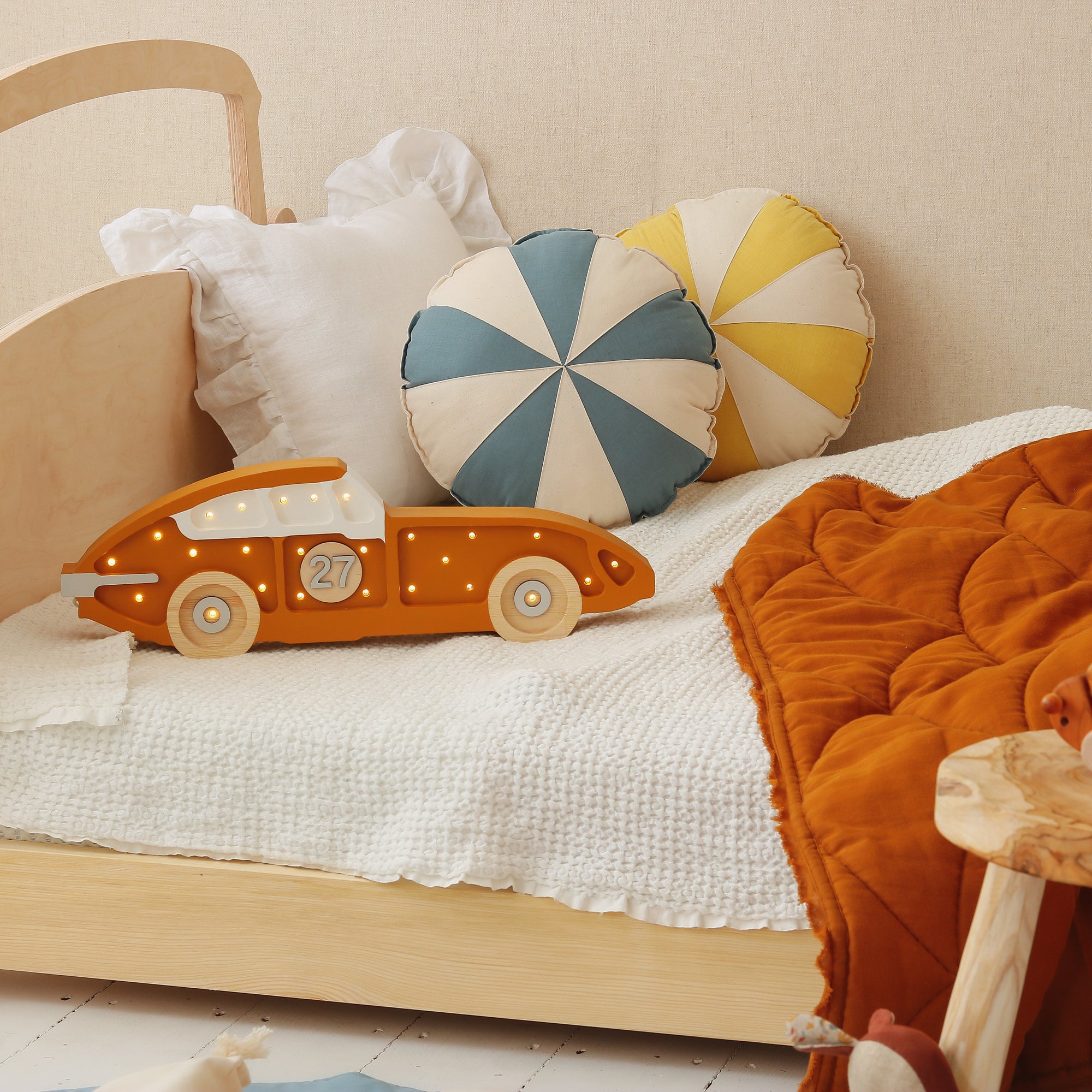 Little Lights Race Car Night Light | Mustard