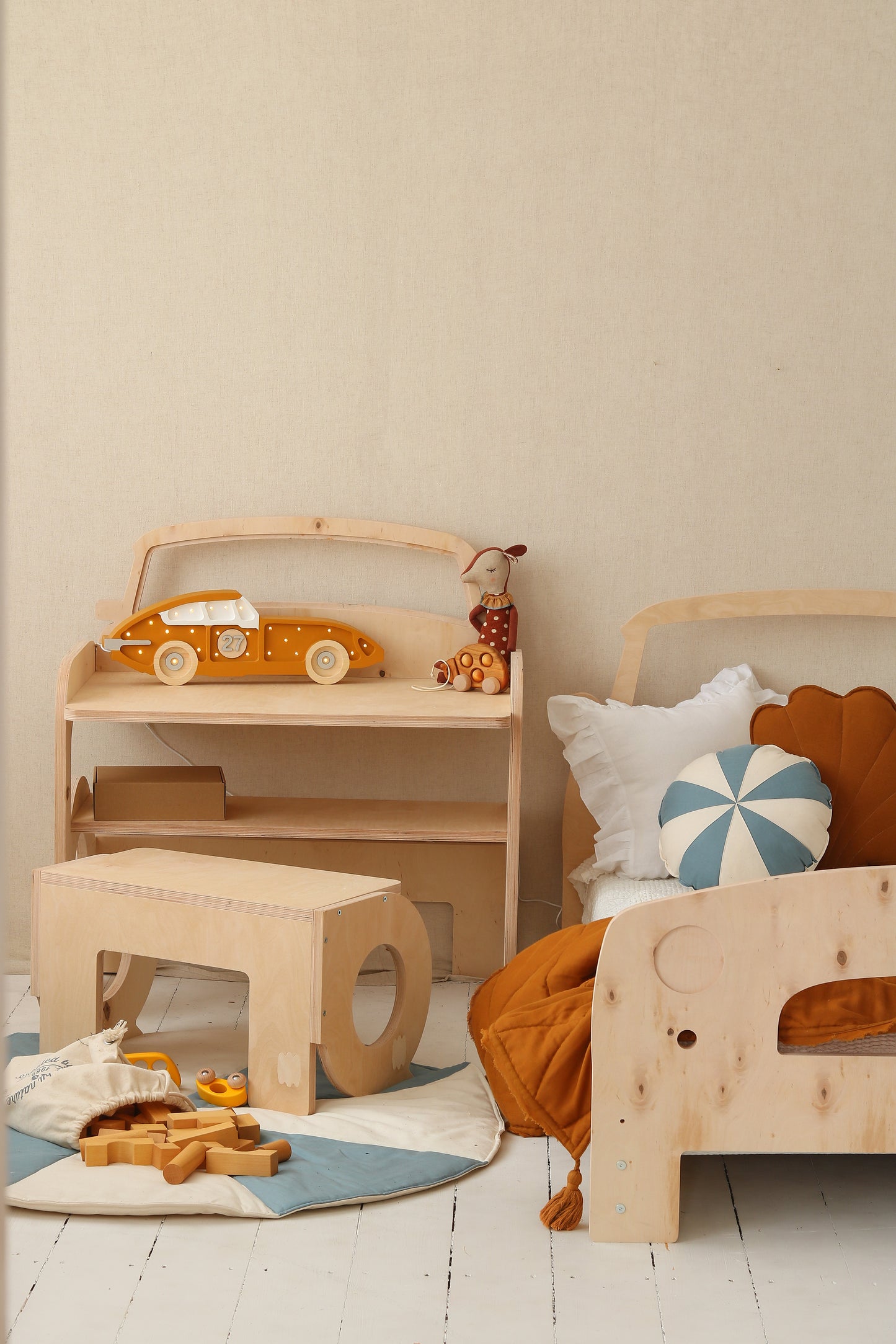 Little Lights Race Car Night Light | Mustard
