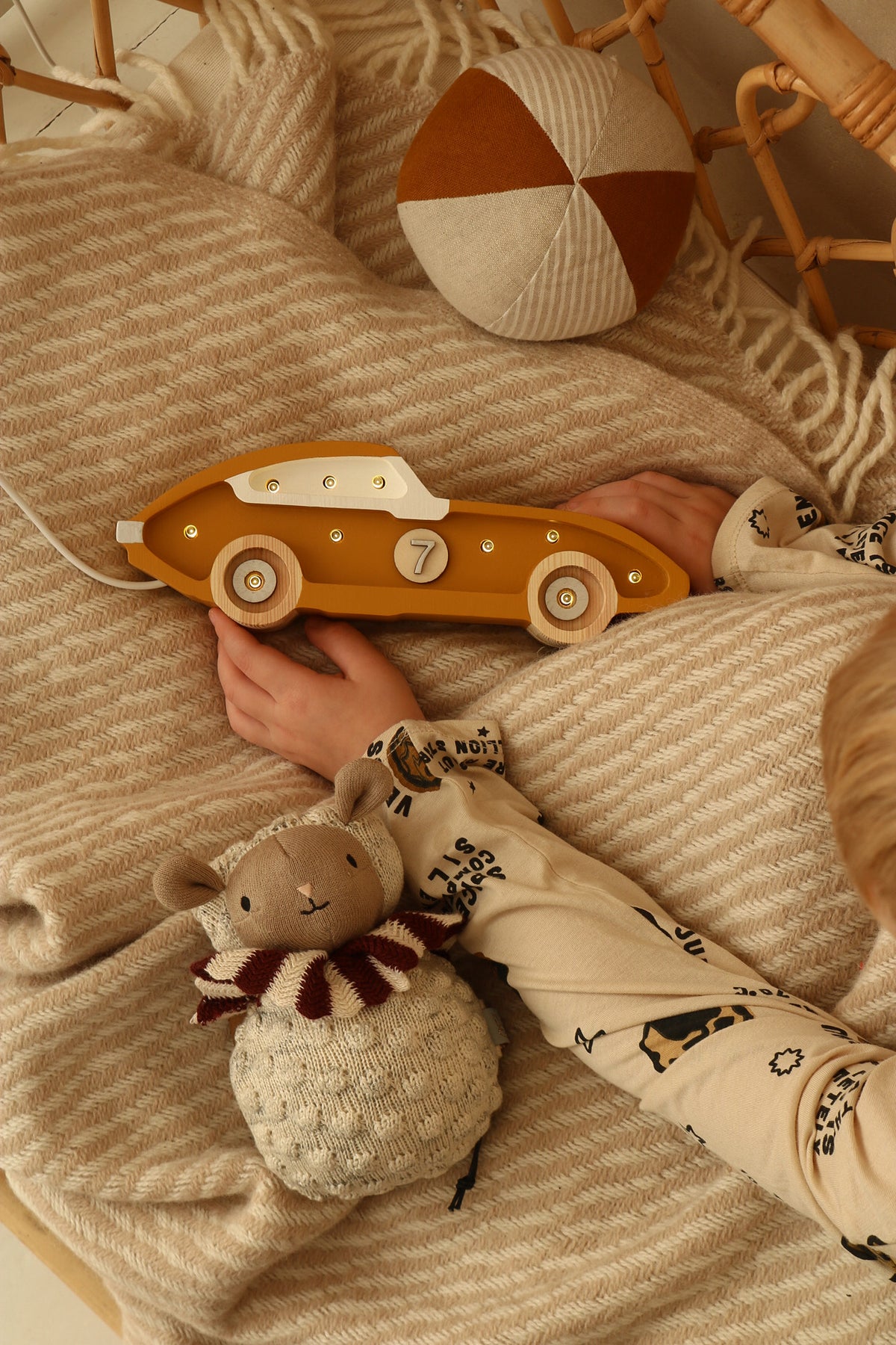Little Lights Rennwagen Mini Nachtlicht | Cappuccino