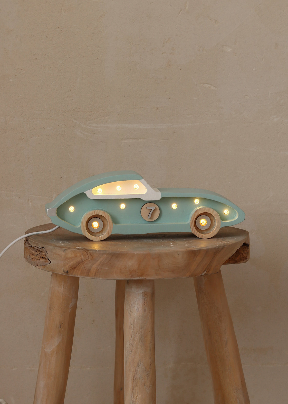 Little Lights Rennwagen Mini Nachtlicht | Cappuccino