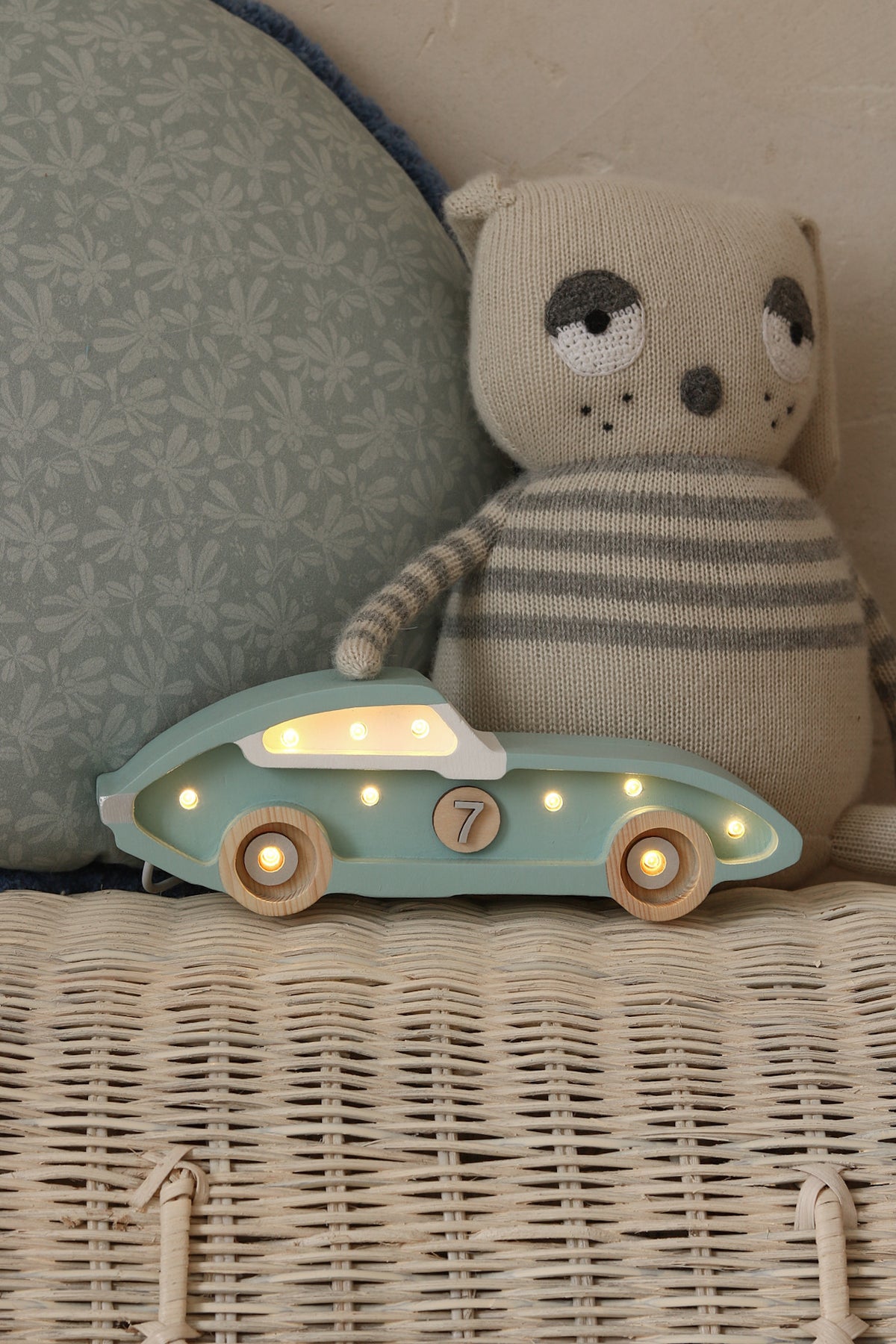 Little Lights Rennwagen Mini Nachtlicht | Cappuccino