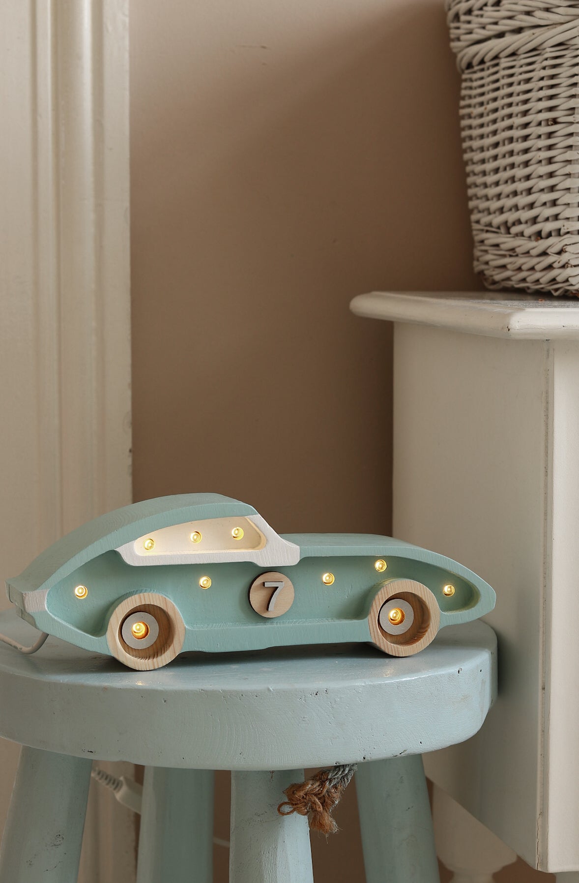 Little Lights Rennwagen Mini Nachtlicht | Cappuccino