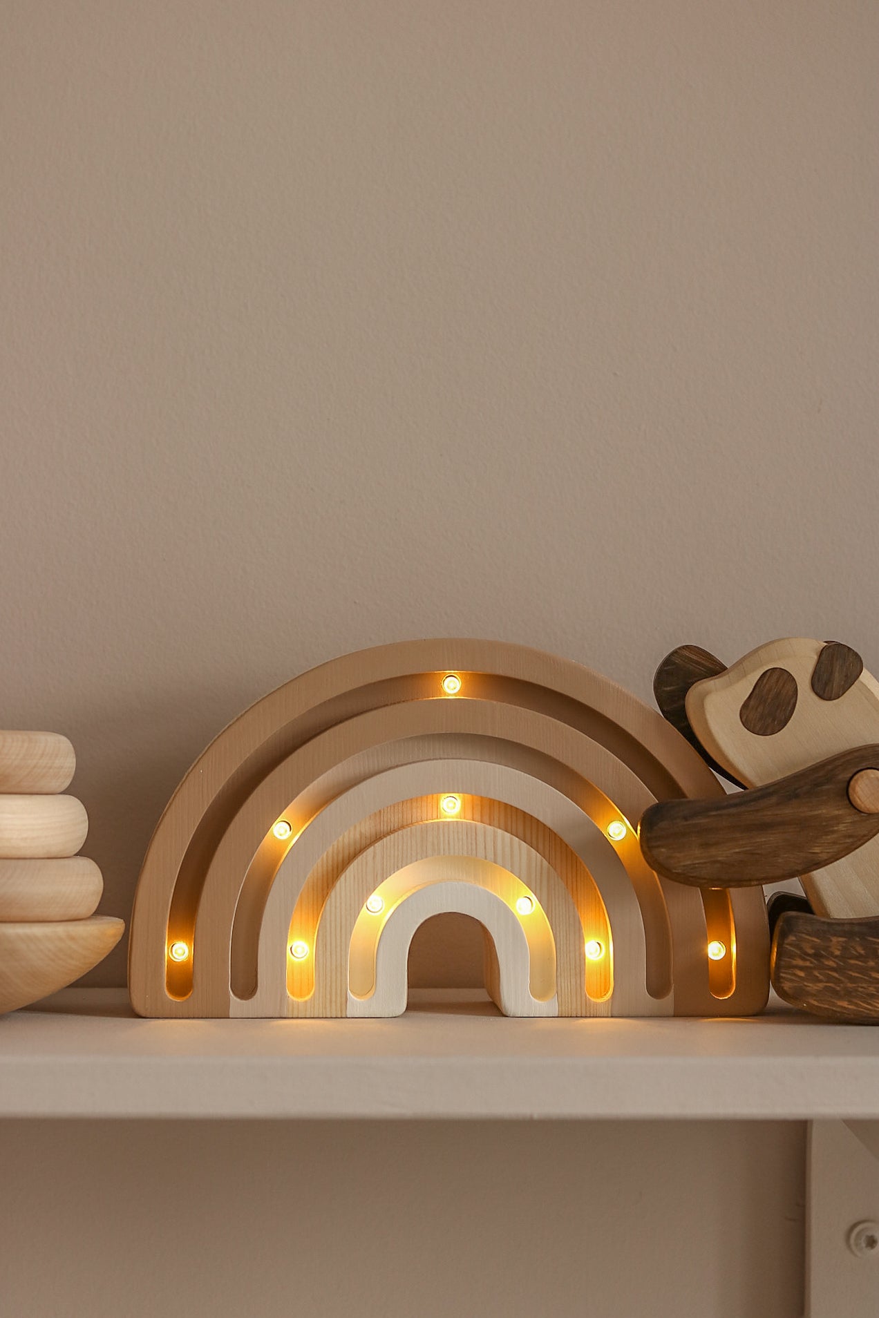 Little Lights Rainbow Mini Night Lights | Cappuccino