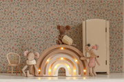 Regenbogen-Nachtlicht aus Holz, Kleinkinder-Schlafzimmerlampe, Montessori Babyzimmer Deko Pastell Cappuccino Regenbogen-Babylampe Kinderzimmer Deko Braunes Zimmer