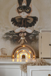 Regenbogen-Nachtlicht aus Holz, Kleinkinder-Schlafzimmerlampe, Montessori Babyzimmer Deko Pastell Cappuccino Regenbogen-Babylampe Kinderzimmer Deko Braunes Zimmer