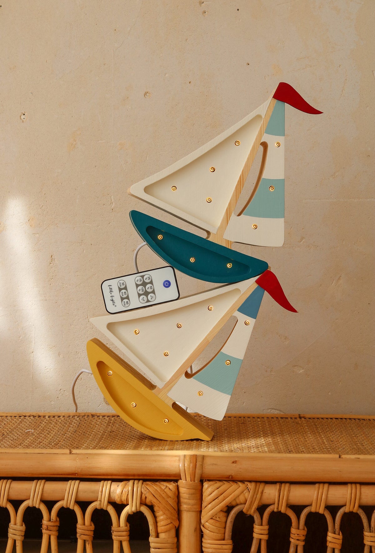 Little Lights Sailboat Night Light | Mustard