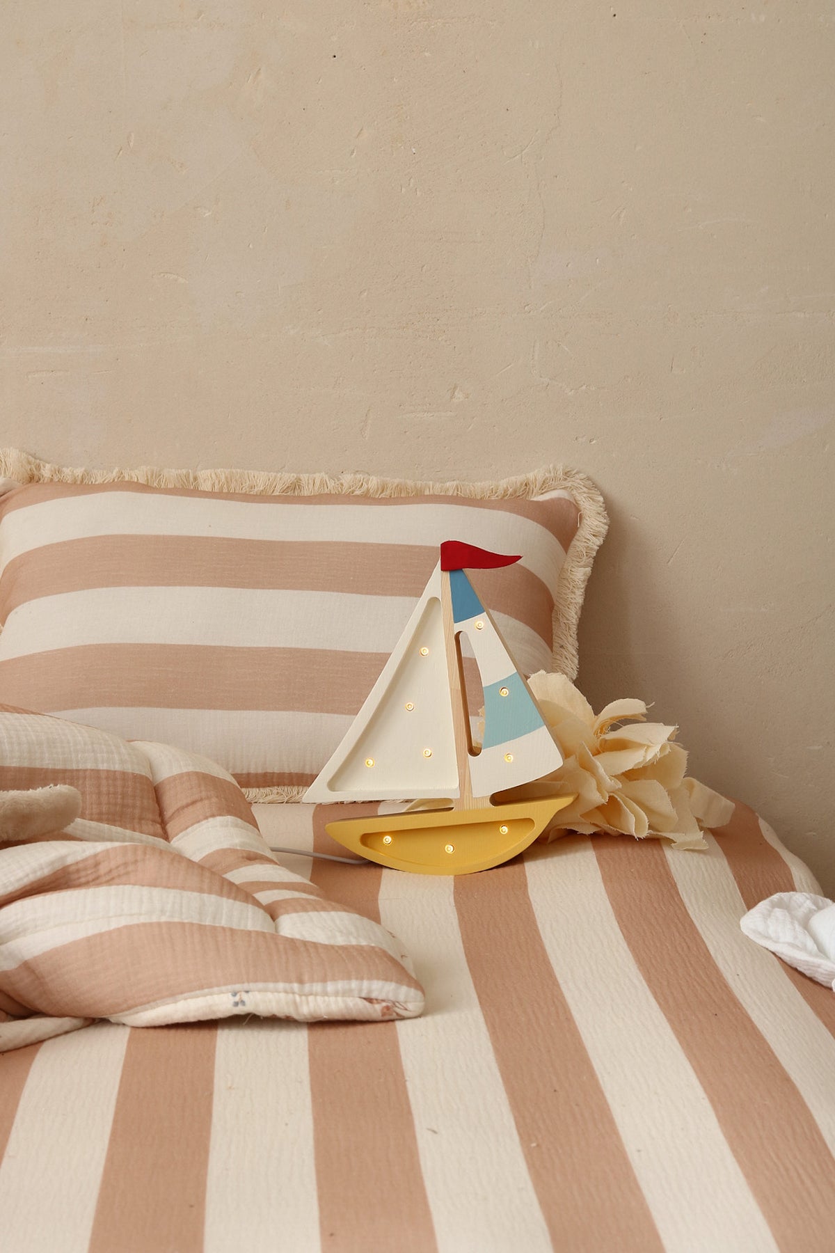 Little Lights Sailboat Night Light | Mustard