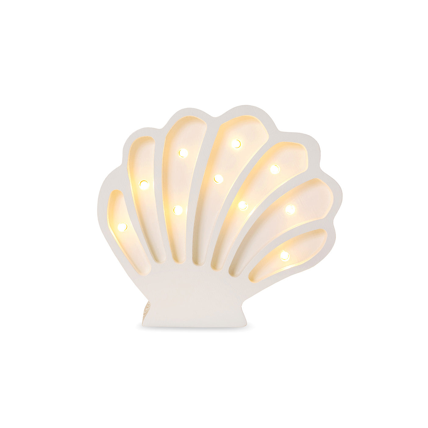 Little Lights Seashell Night Light | Pearl White