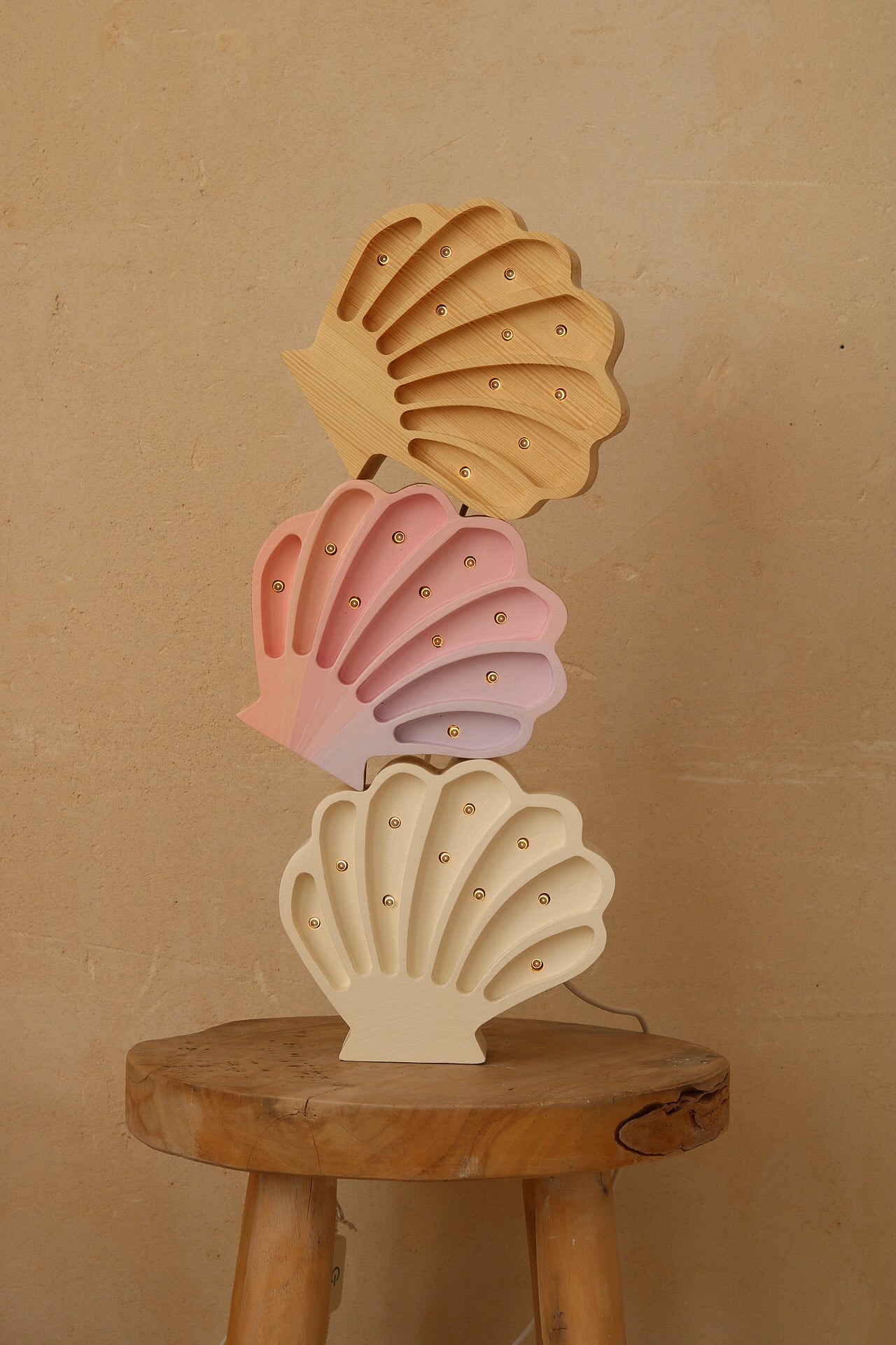 Little Lights Seashell Night Light | Pearl White