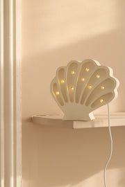 Little Lights Seashell Night Light | Pearl White