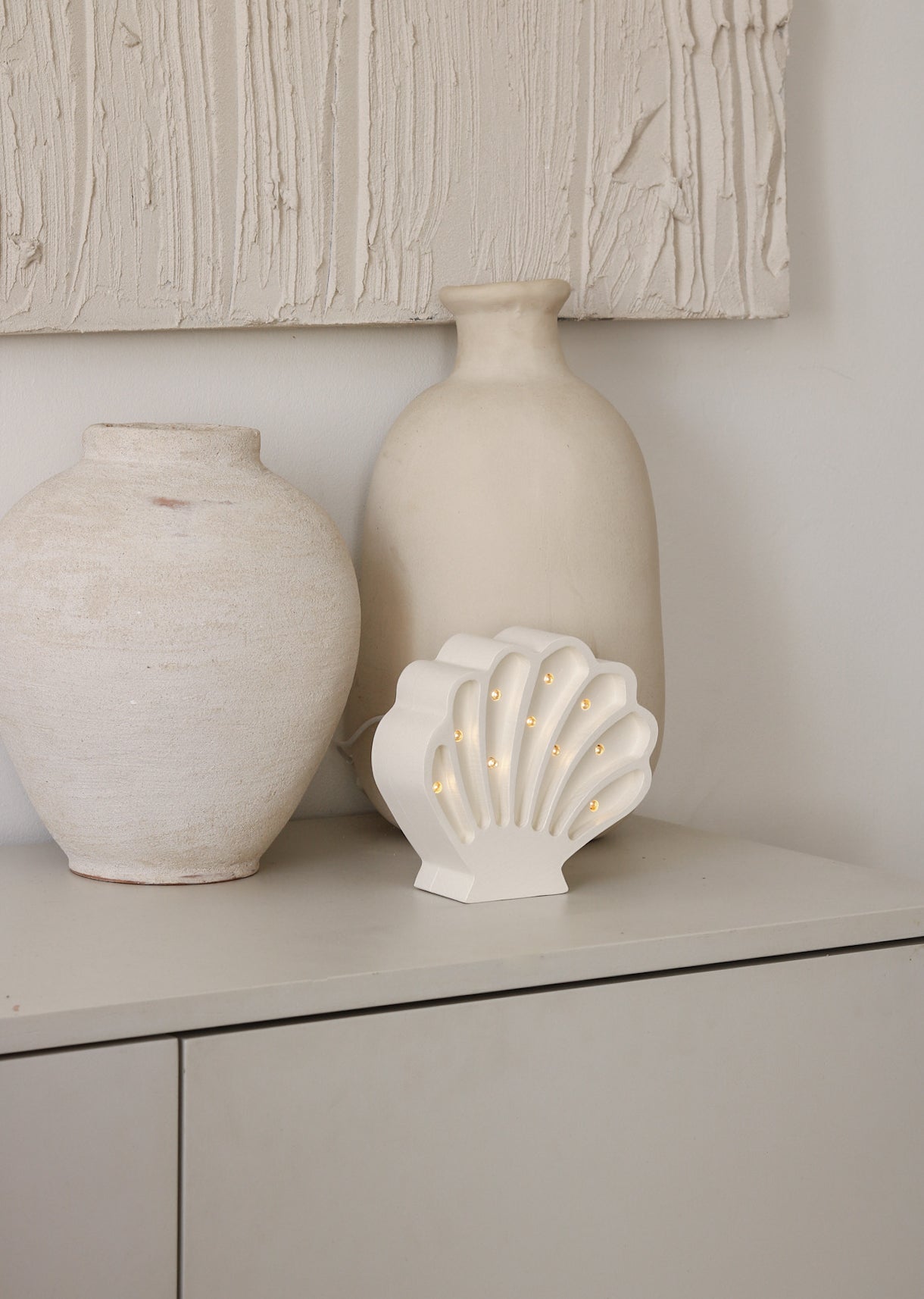 Little Lights Seashell Night Light | Pearl White