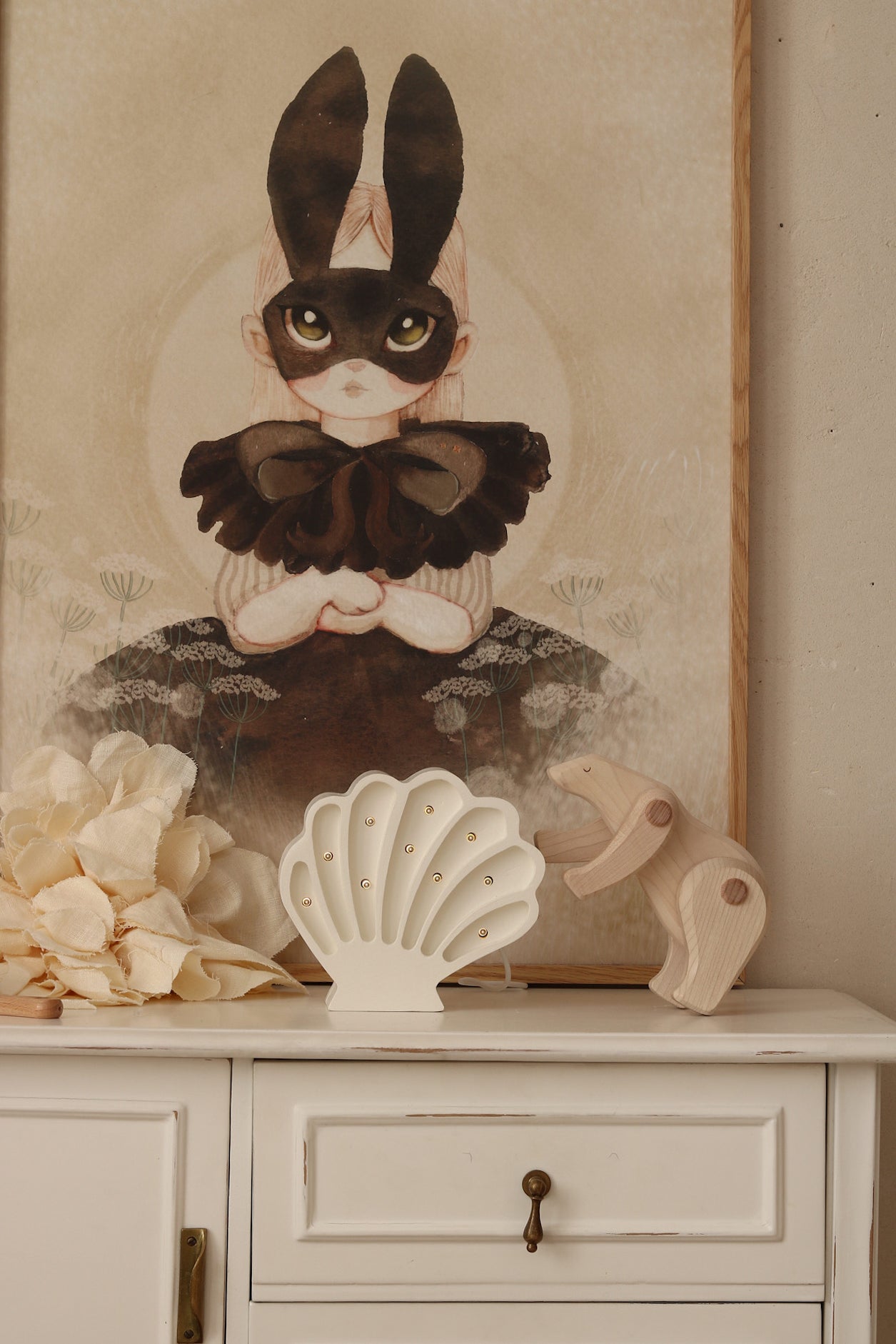 Little Lights Seashell Night Light | Pearl White