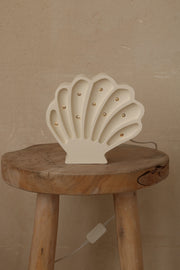 Little Lights Seashell Night Light | Pearl White