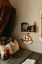 Little Lights Whale Ship Night Light | Pirate Brown
