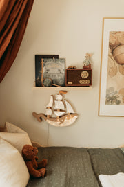 Little Lights Whale Ship Night Light | Pirate Brown