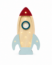 Lampka nocna Little Lights Space Rocket Mini | Drewno morskie
