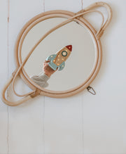 Lampka nocna Little Lights Space Rocket Mini | Drewno morskie