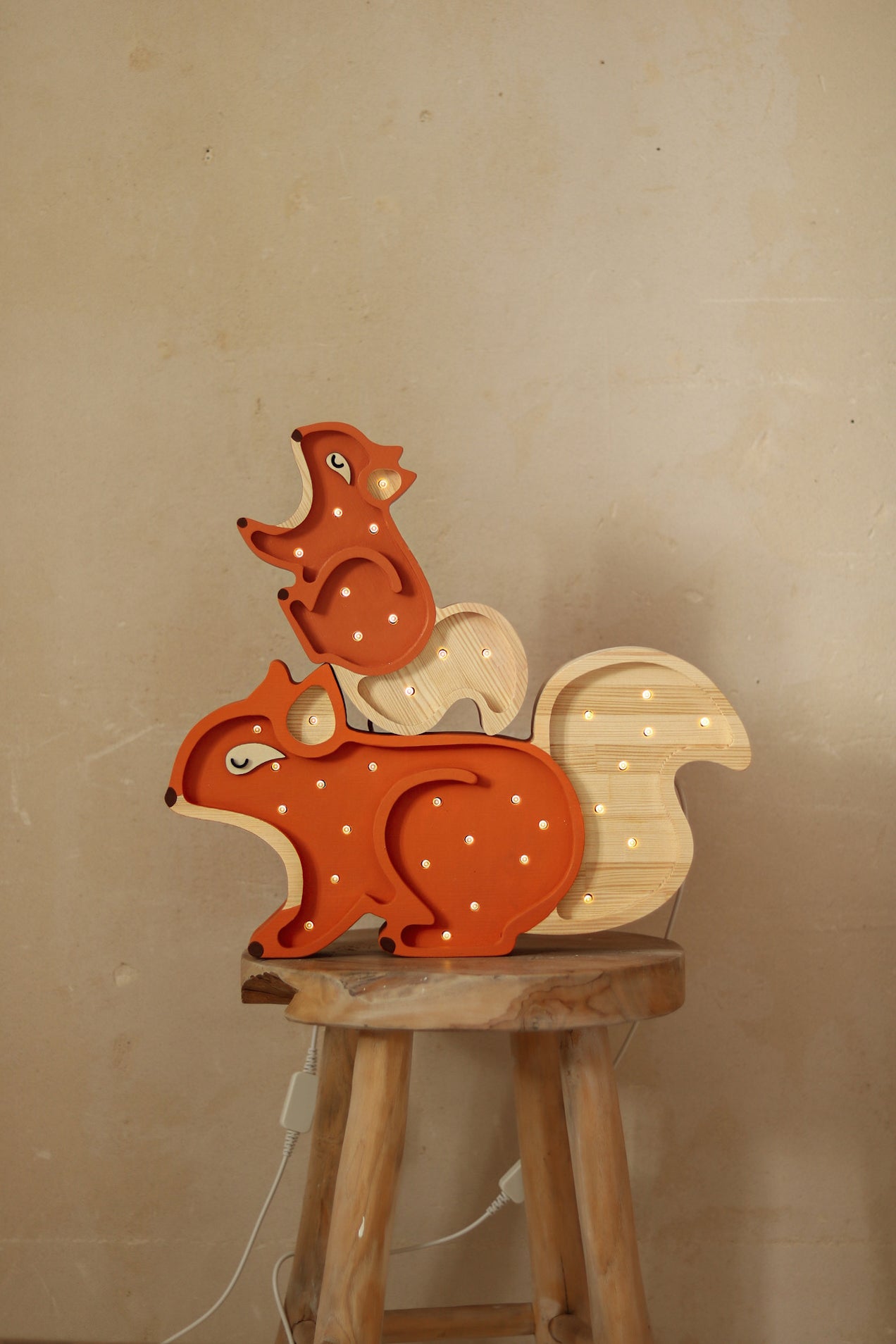 Little Lights Squirrel Night Light | Ginger Wood
