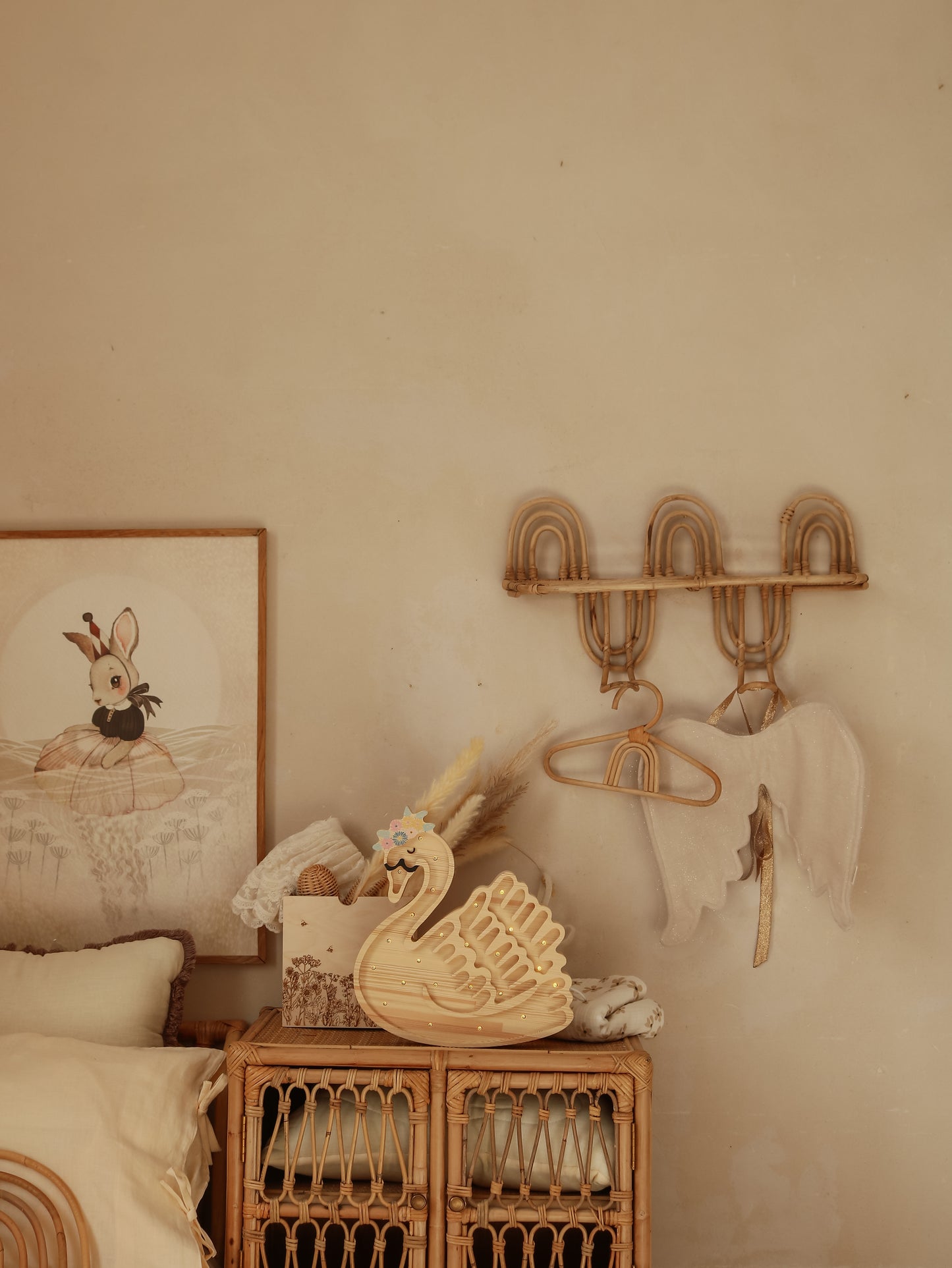 Little Lights Swan Night Light | Wooden Flower