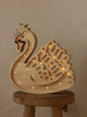Little Lights Swan Night Light | Wooden Flower