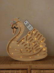 Little Lights Swan Night Light | Wooden Flower