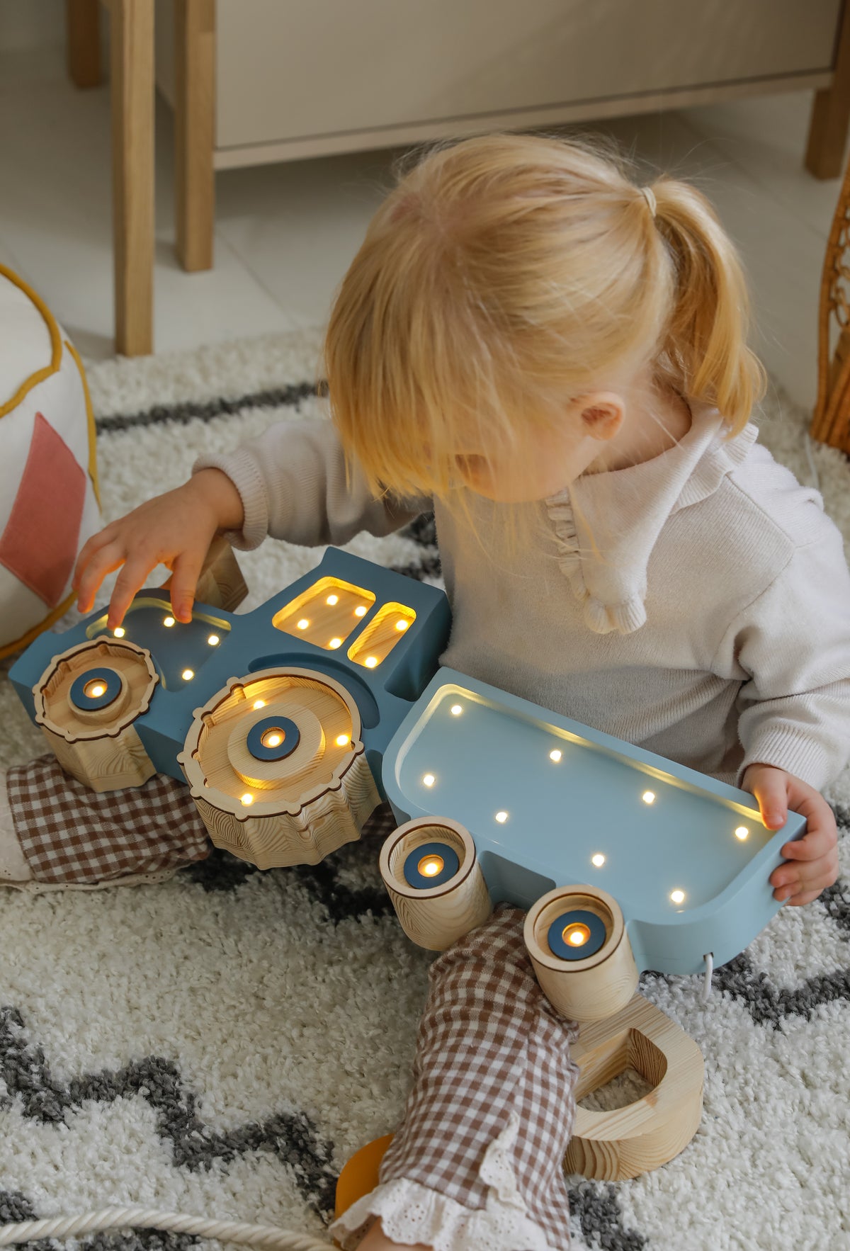 Little Lights Tractor Night Light  | Blue