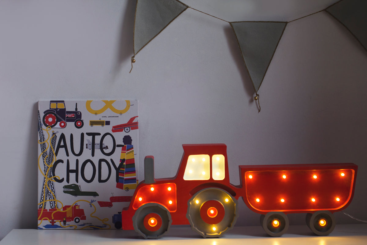Little Lights Tractor Night Light  | Red