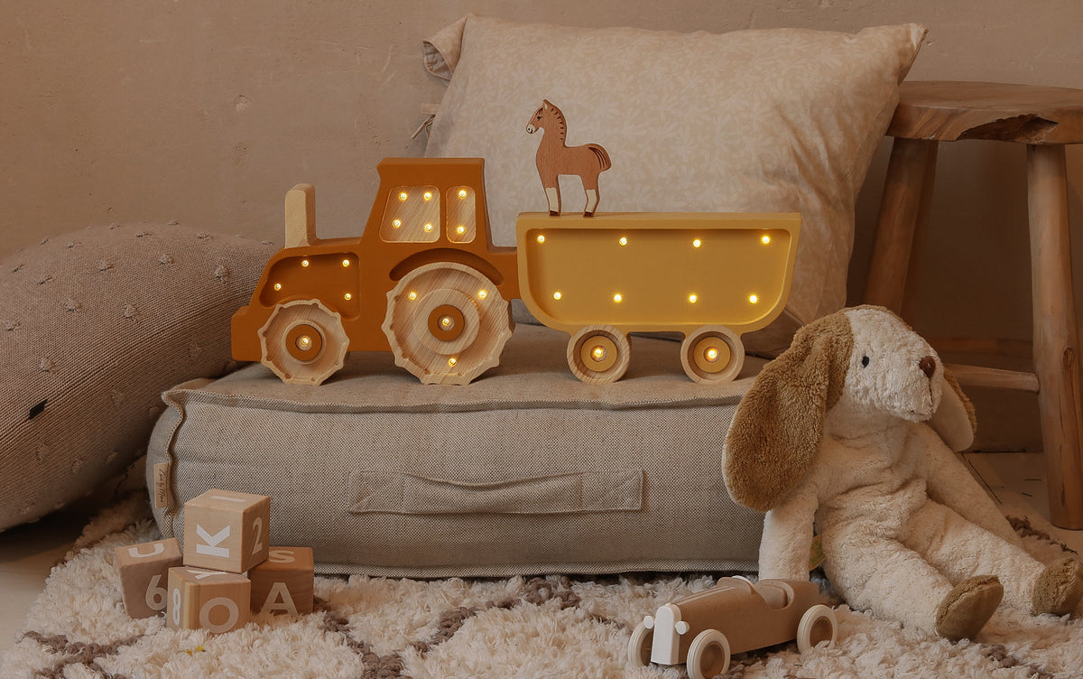 Little Lights Tractor Night Light  | Mustard