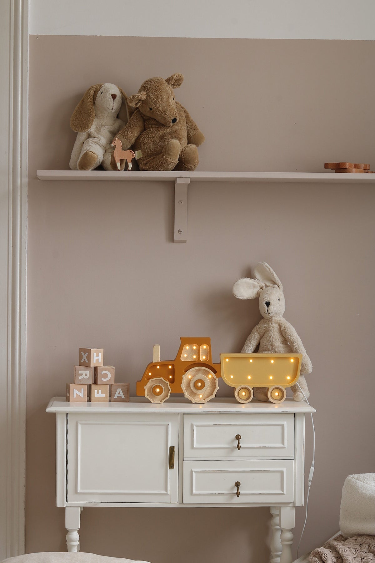Little Lights Tractor Night Light  | Mustard