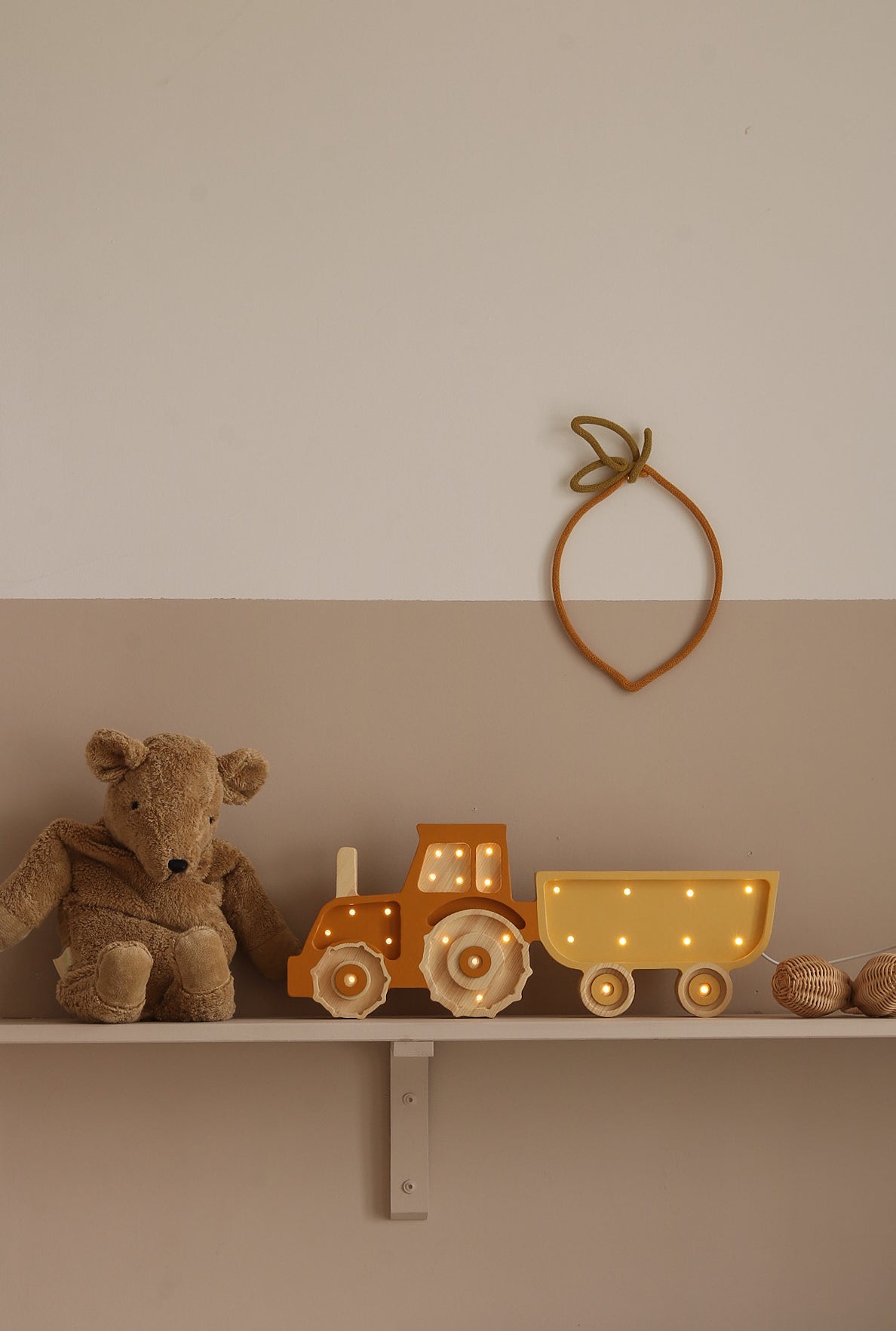 Little Lights Tractor Night Light  | Mustard