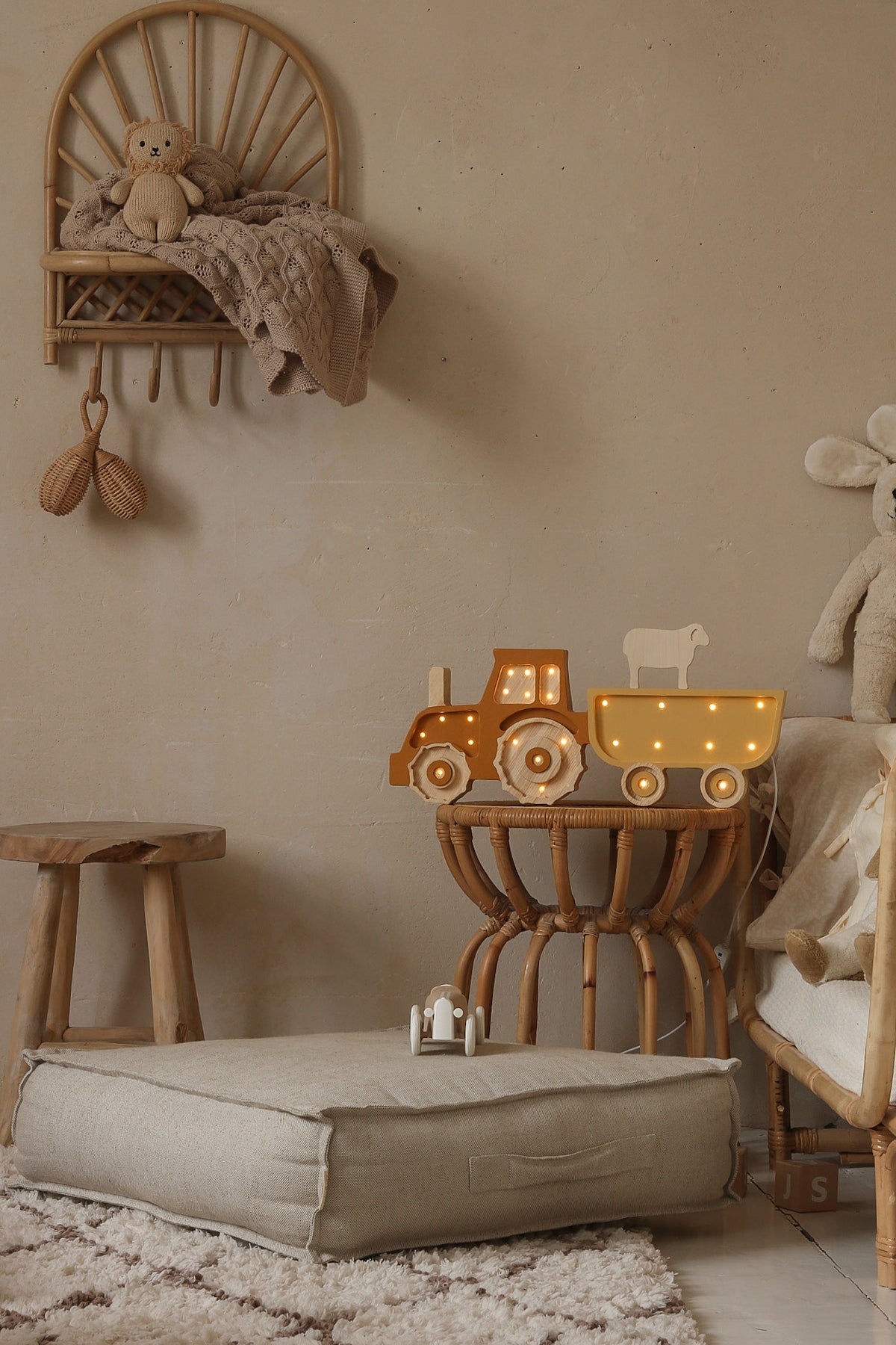 Little Lights Tractor Night Light  | Mustard