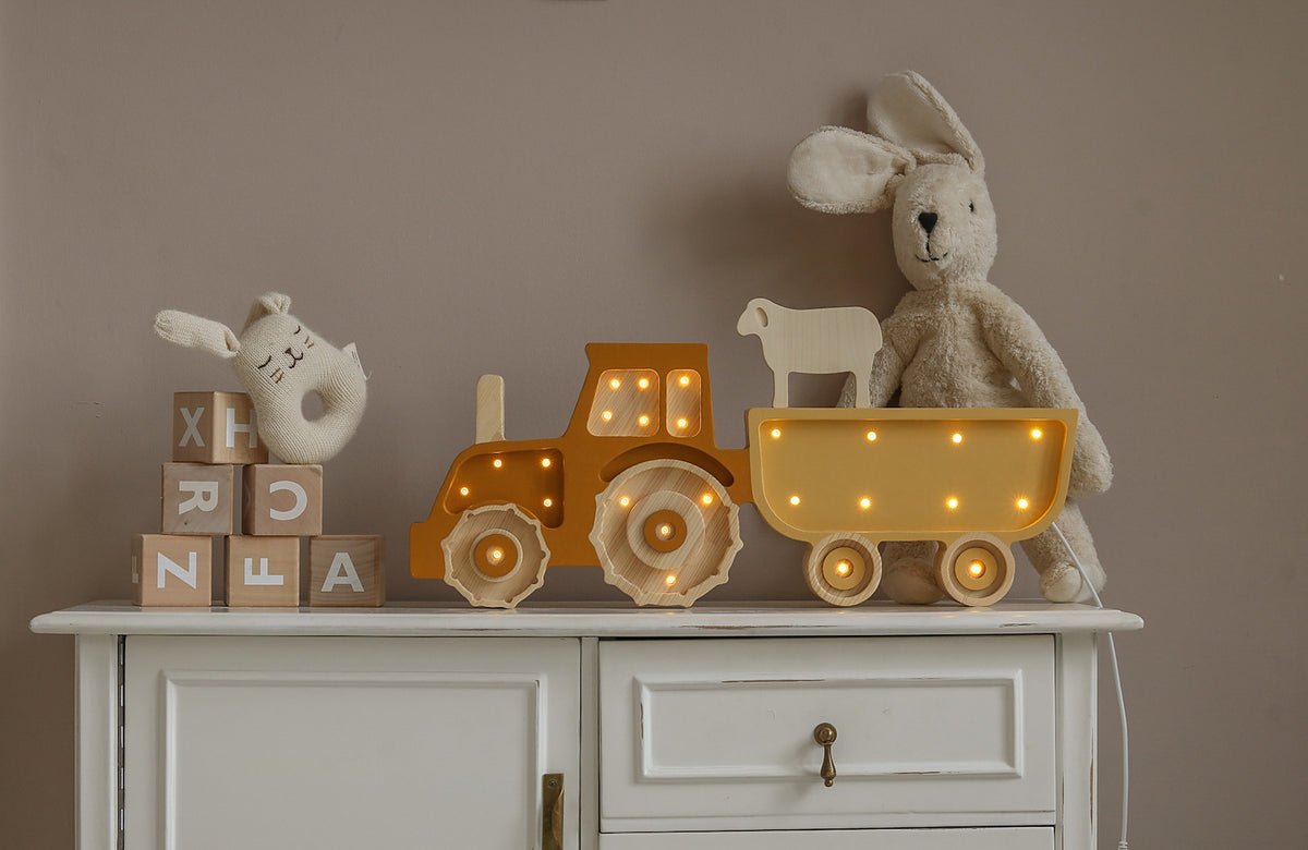 Little Lights Tractor Night Light  | Mustard