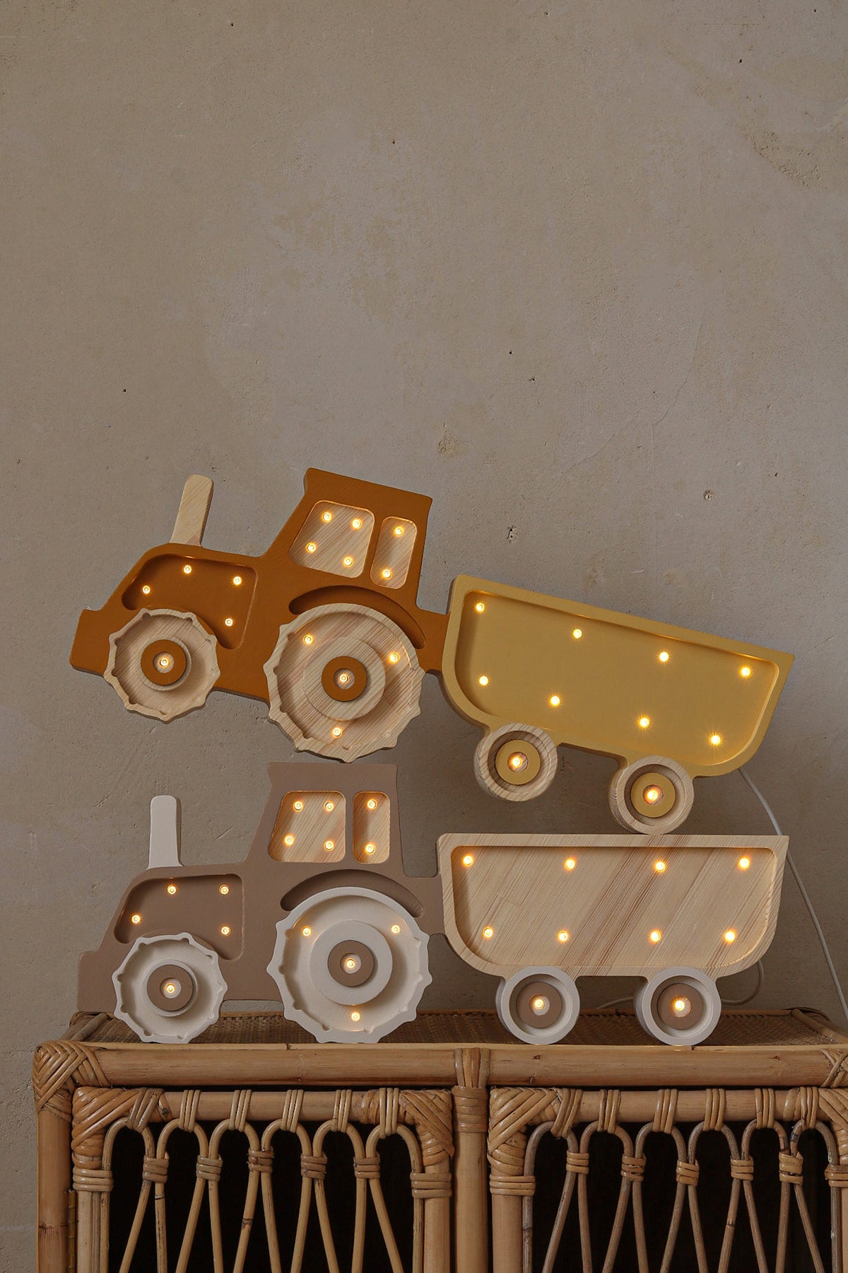 Little Lights Tractor Night Light  | Mustard