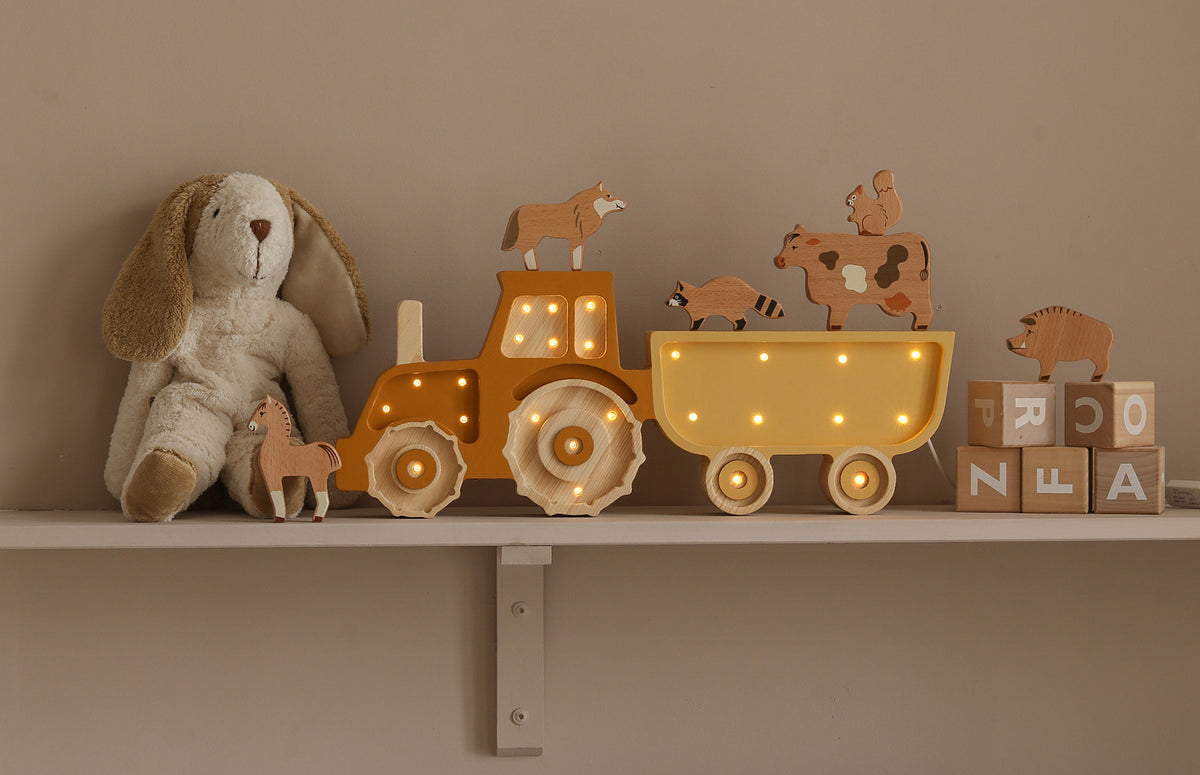 Little Lights Tractor Night Light  | Mustard