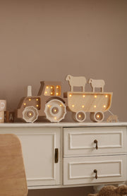 Little Lights Tractor Night Light  | Coffee Cream