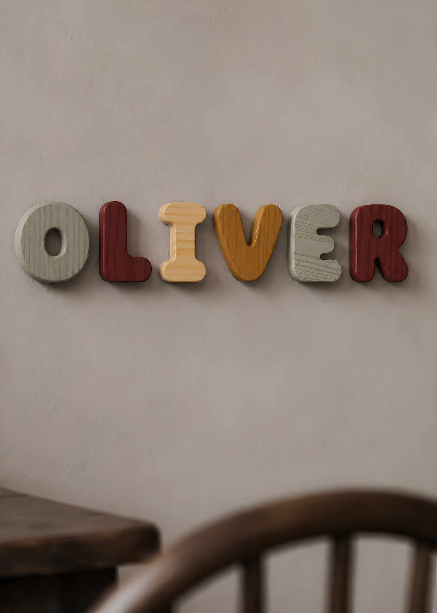 Wooden Bubble Letters | Vintage Garden