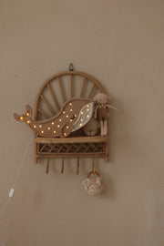 Lampka Nocna Wieloryb Little Lights | Cinamon Brown