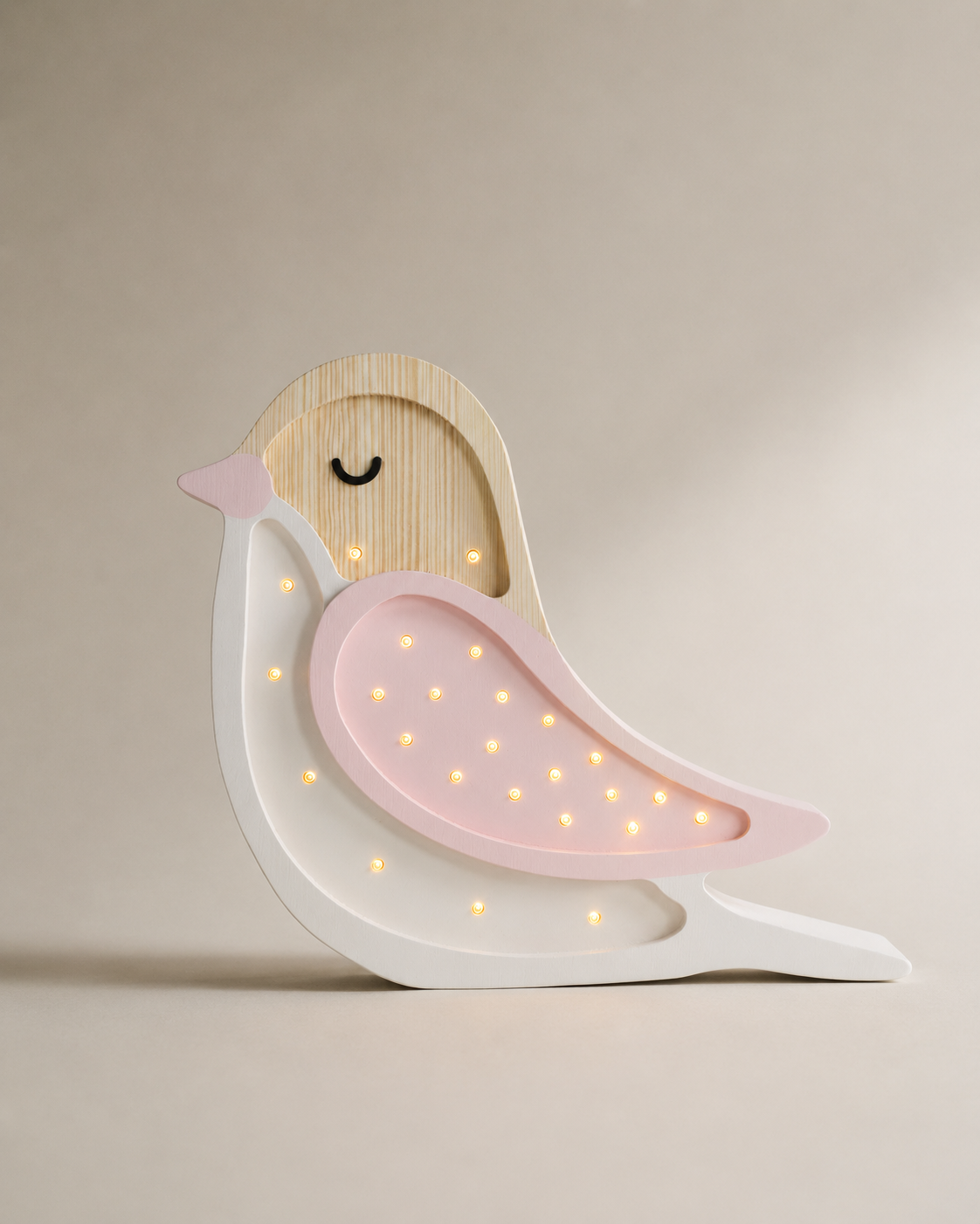 Little Lights Vogelnachtlicht | Erdbeer-Sahne