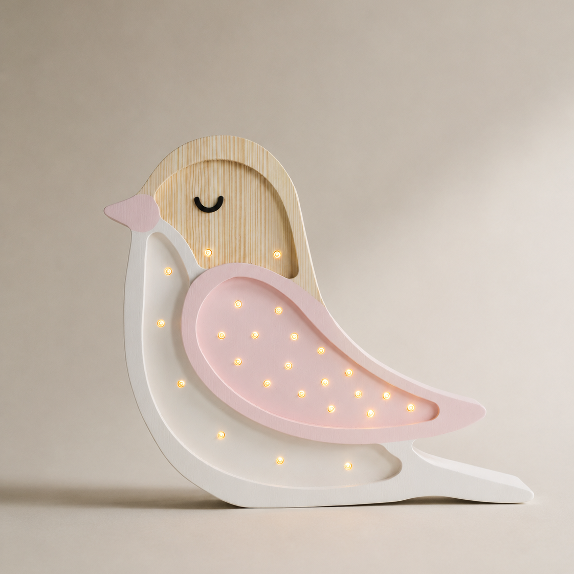 Little Lights Vogelnachtlicht | Erdbeer-Sahne
