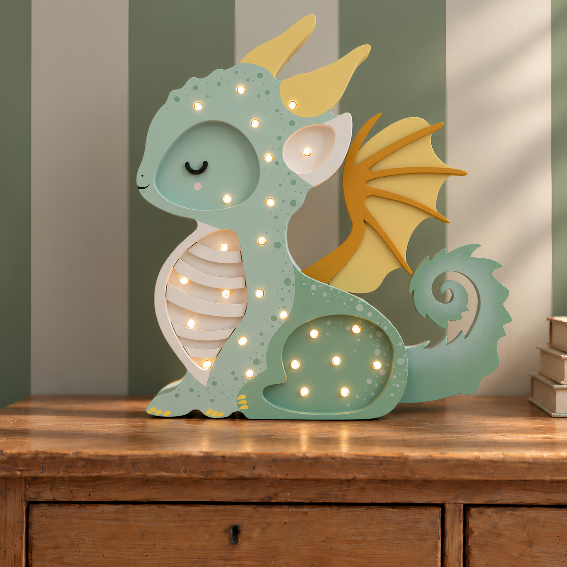 Little Lights Dragon Night Light | Hunter Green